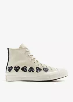 Кроссовки Comme Des Garons PLAY X Converse Multi Heart, белый