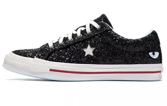 Кроссовки Chiara Ferragni X Converse One Star Series Skateboard Shoes Unisex Low-Top Black