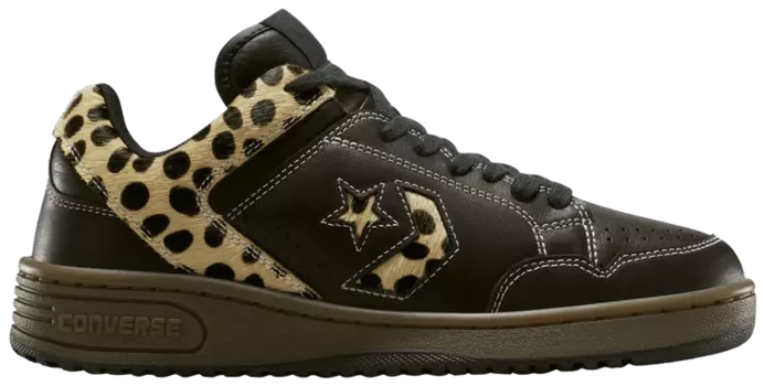 Кроссовки Converse Weapon Low 'Leopard Pony Hair', черный