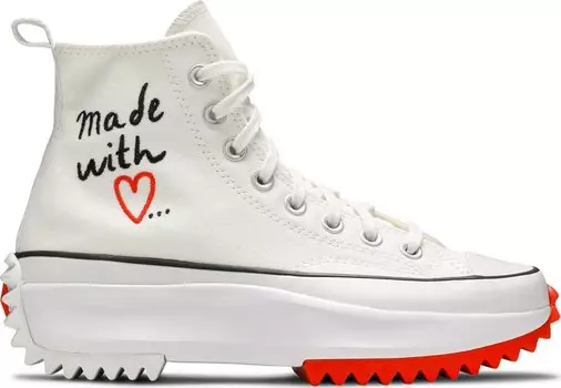 Кроссовки Converse Wmns Run Star Hike High Made With Love - White, белый