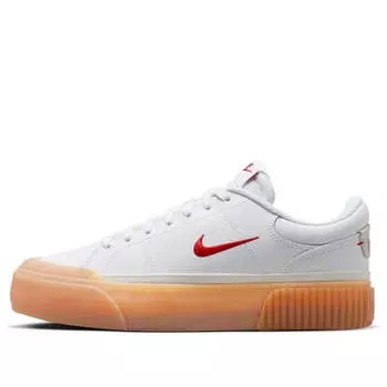 Кроссовки court legacy lift 'white gum university red' Nike, белый