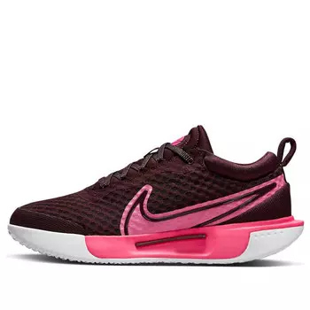 Кроссовки court zoom pro premium 'burgundy crush hyper pink' Nike, бургундия