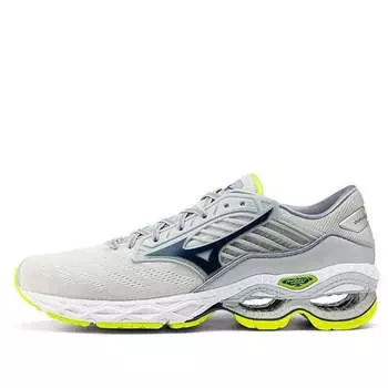 Кроссовки creation 22 'gray fluorescent green' Mizuno, серый