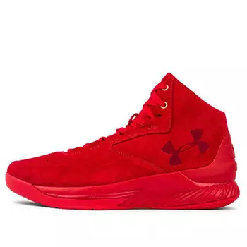 Кроссовки curry 1 lux mid suede 'triple red' Under Armour, красный