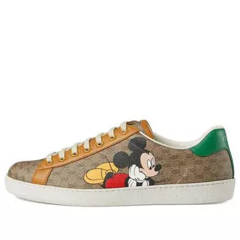 Кроссовки disney x ace low 'mickey mouse - beige' Gucci, коричневый