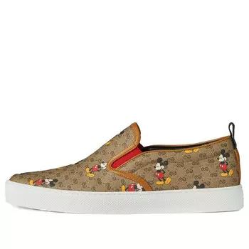 Кроссовки disney x gg supreme slip-on 'mickey mouse' Gucci, коричневый