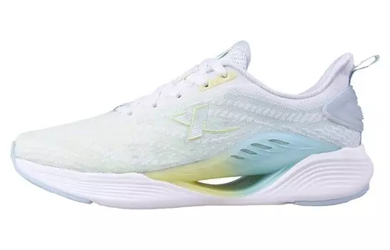 Кроссовки для бега Qing Feng 5.0 женские с низким верхом, белые/зеленые/желтые Xtep