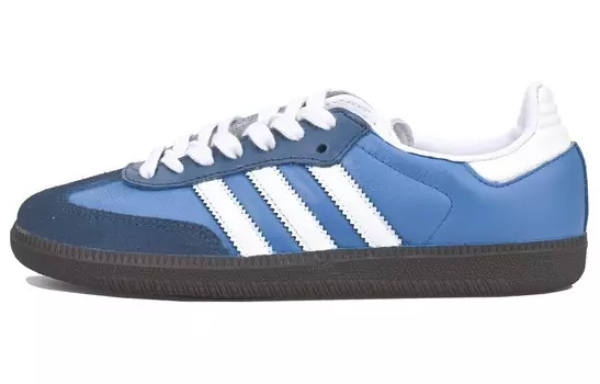 Кроссовки для скейтбординга Samba, унисекс, низкие, синий/белый Adidas Originals