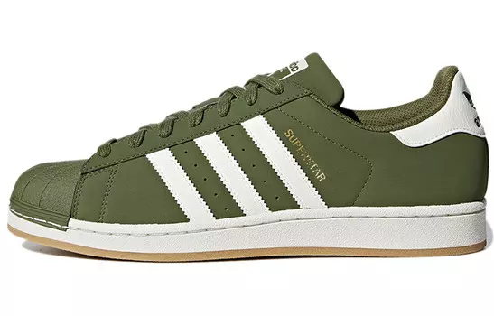 Кроссовки для скейтбординга Superstar Series мужские, низкие, зеленые/белые Adidas Originals