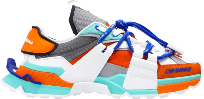 Кроссовки Dolce & Gabbana Space Sneaker Orange Aqua, разноцветный