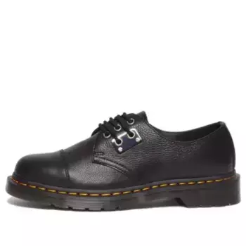 Кроссовки dr.martens 1461 toe plate lunar leather oxford shoes 'black milled nappa' Dr. Martens, черный