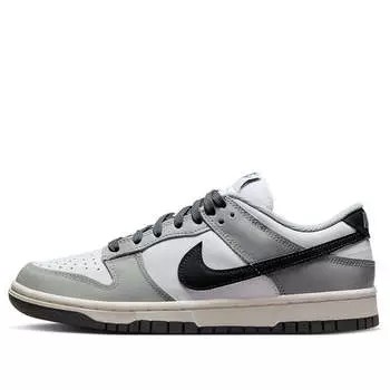 Кроссовки dunk low 'light smoke grey' Nike, белый