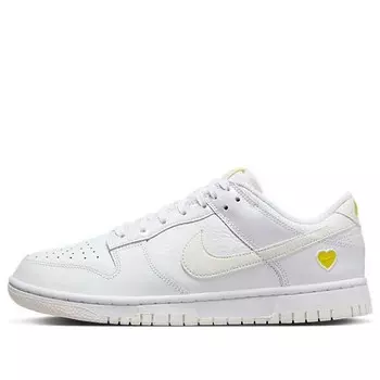 Кроссовки dunk low 'valentine's day - yellow heart' Nike, белый