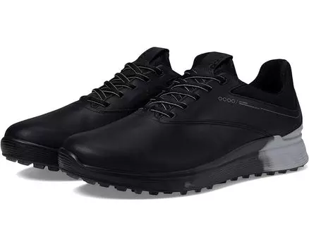 Кроссовки ECCO Golf S-Three GORE-TEX Waterproof Golf Hybrid Golf Shoes, цвет Black/Concrete/Black Cow Leather