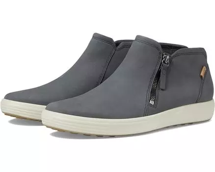 Кроссовки ECCO Soft 7 Low Cut Zip Bootie, цвет Dark Shadow