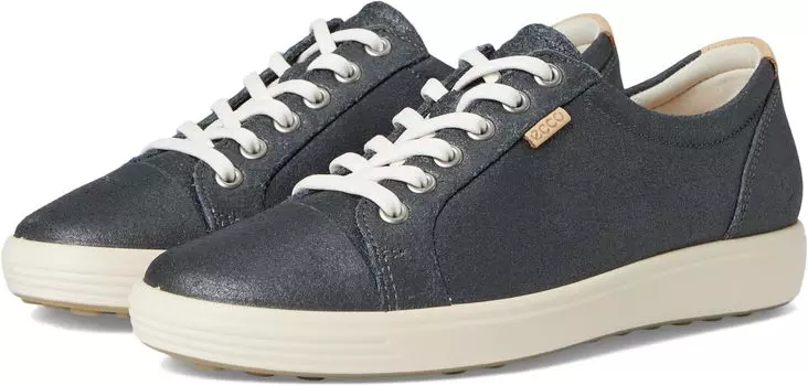 Кроссовки ECCO Soft 7 Sneaker, цвет Silver Metallic Suede