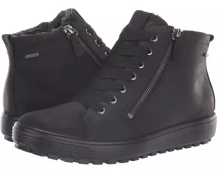 Кроссовки ECCO Soft 7 Tred GORE-TEX High, цвет Black Cow Oil Nubuck