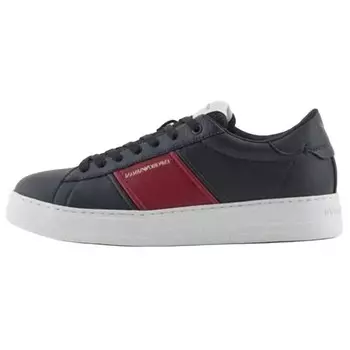 Кроссовки EMPORIO ARMANI Skateboarding Shoes Men Low-top Black, черный