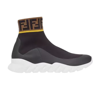 Кроссовки Fendi Tech Fabric High 'Forever Fendi - Black', черный
