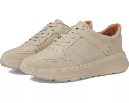 Кроссовки FitFlop F-Mode Leather/Suede Flatform Sneakers, цвет Stone Beige