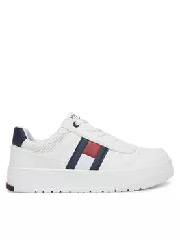 Кроссовки Flag Low Cut Velcro Sneaker T3X9-33859-1355 S Tommy Hilfiger, белый