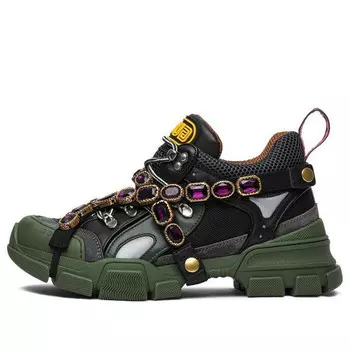 Кроссовки flashtrek crystals 'green' Gucci, зеленый