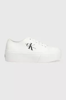 Кроссовки FLATFORM+ CUPSOLE LOW TXT Calvin Klein Jeans, белый