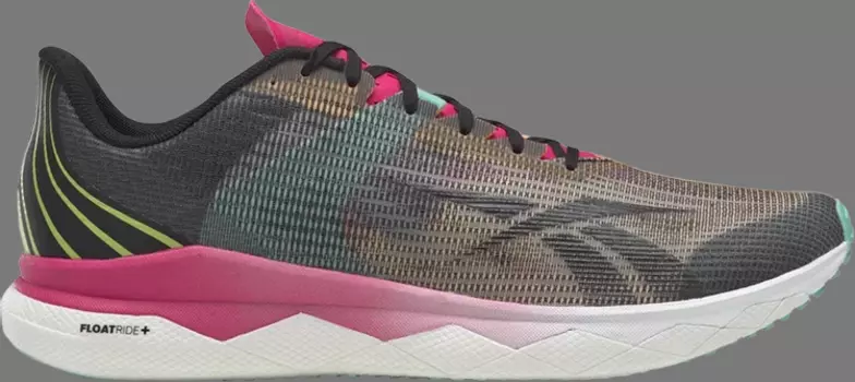 Кроссовки floatride run fast 3 'black pursuit pink mint' Reebok, черный