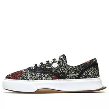 Кроссовки floral sneakers black/green Fila, черный