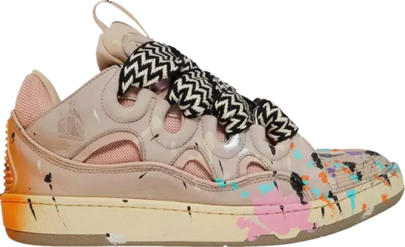 Кроссовки Gallery Dept. x Lanvin Curb Light Sneakers Paint Drip - Pale Pink, розовый