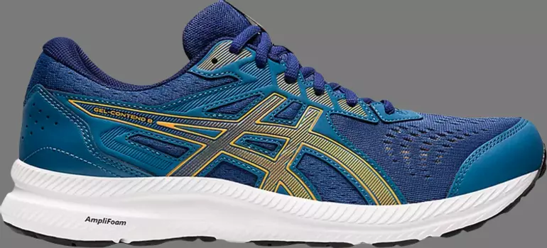 Кроссовки gel contend 8 4e wide 'azure amber' Asics, синий