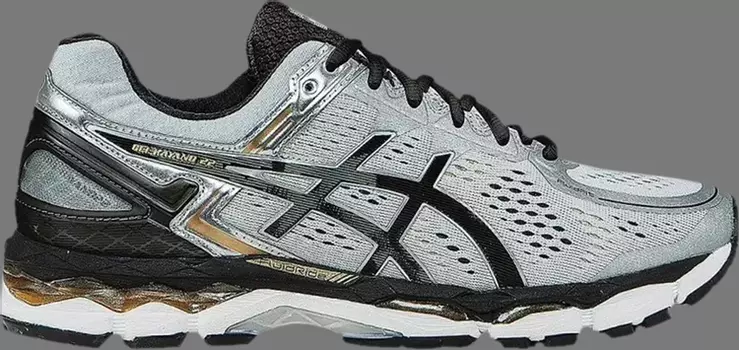 Кроссовки gel kayano 22 'silver black gold' Asics, серебряный