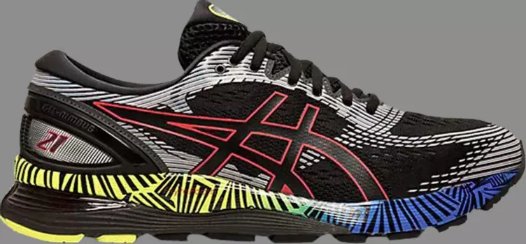 Кроссовки gel nimbus 21 'hyper flash - black' Asics, черный