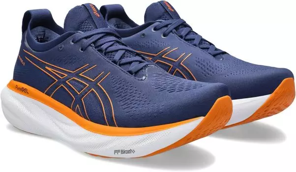 Кроссовки GEL-Nimbus 25 ASICS, цвет Deep Ocean/Bright Orange