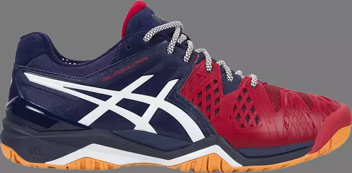 Кроссовки gel-resolution 6 Asics, красный