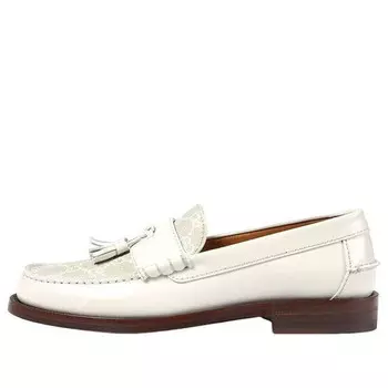 Кроссовки gg supreme tassel loafers 'white' Gucci, белый