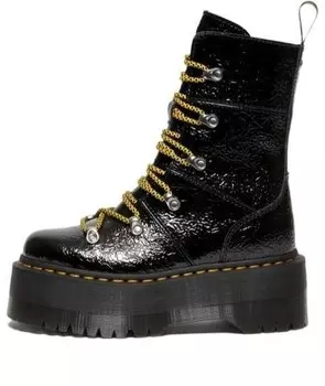 Кроссовки ghilana max distressed patent leather platform boots 'black' Dr. Martens, черный