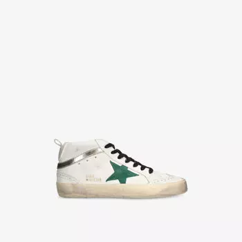 Кроссовки Golden Goose Mid Star, белый / зеленый