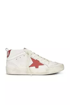 Кроссовки Golden Goose Mid Star, цвет White, Milky, & Brandy
