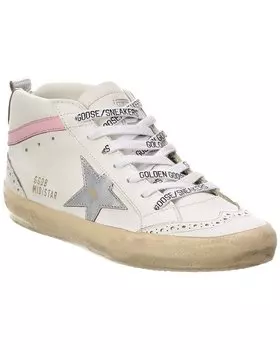 Кроссовки Golden Goose Mid Star из кожи