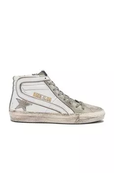 Кроссовки Golden Goose Slide, цвет White & Ice