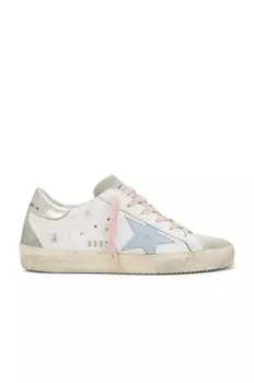Кроссовки Golden Goose Super-Star, цвет White, Ice, Powder Blue, & Platinum