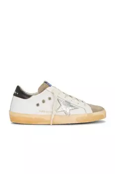 Кроссовки Golden Goose Super-Star, цвет White, Taupe, Silver, & Black