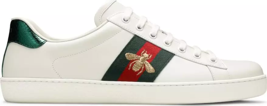 Кроссовки Gucci Ace Embroidered Bee, белый
