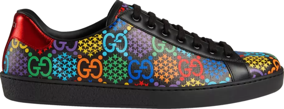Кроссовки Gucci Ace GG Supreme Low Psychedelic - Black, черный