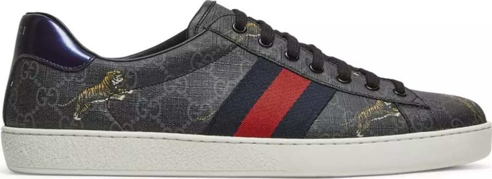 Кроссовки Gucci Ace GG Supreme Tigers, черный