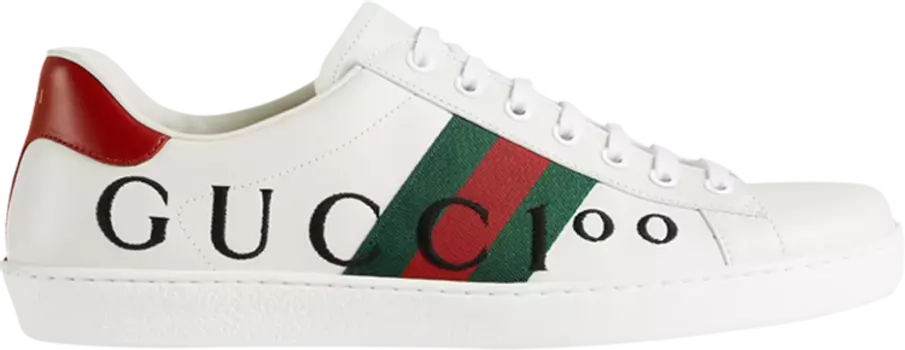 Кроссовки Gucci Ace Gucci 100 Print, белый