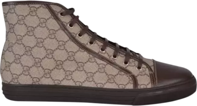 Кроссовки Gucci California High Top Brown, коричневый