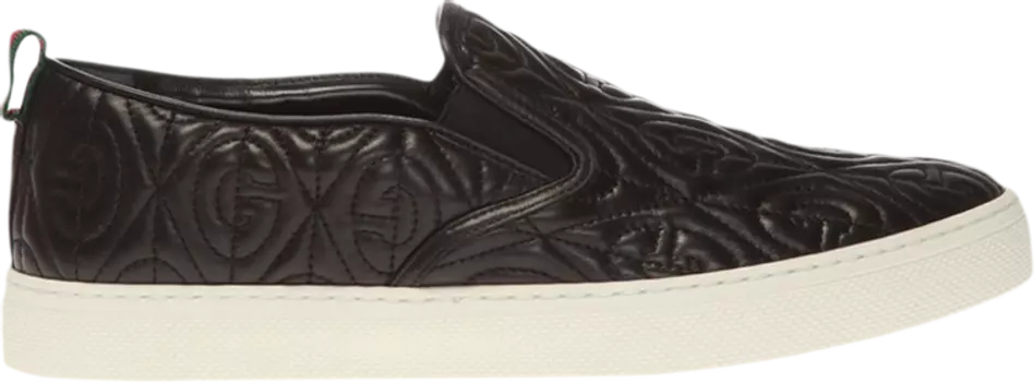 Кроссовки Gucci G Rhombus Slip-On Black Quilted, черный