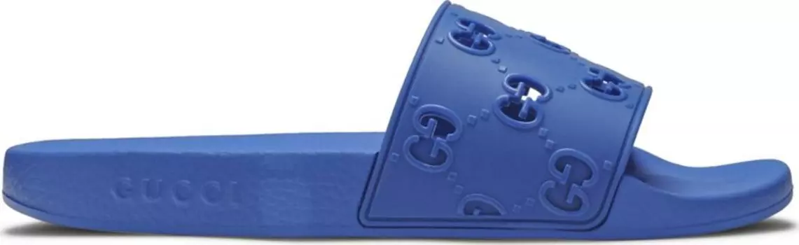 Кроссовки Gucci GG Rubber Slide Blue, синий